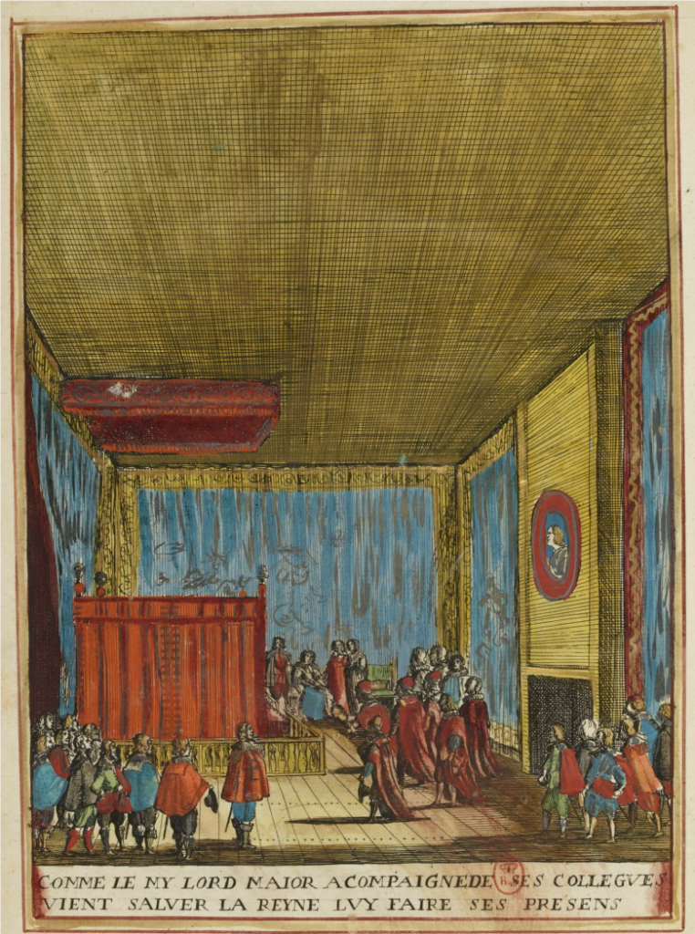 Audienz von Maria de' Medici in ihrem Schlafzimmer in London